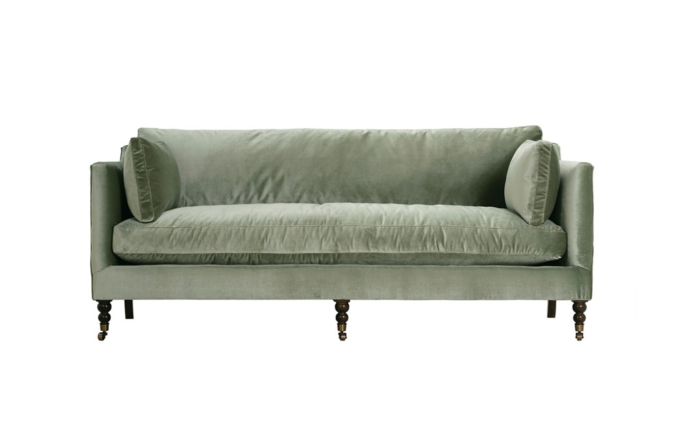 Madeline Sage Green Velvet Sofa - 84"|