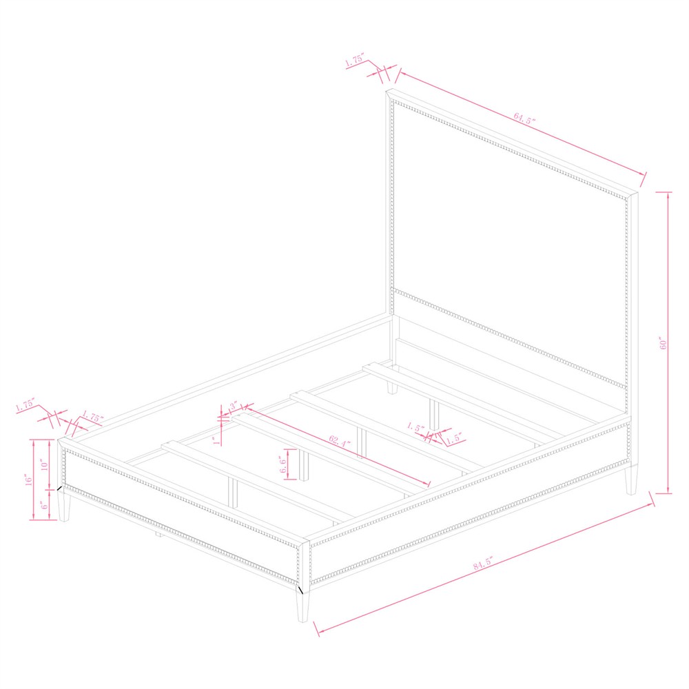 Anjana Updated Traditional Woven Rattan Brown Oak Bed - Queen|