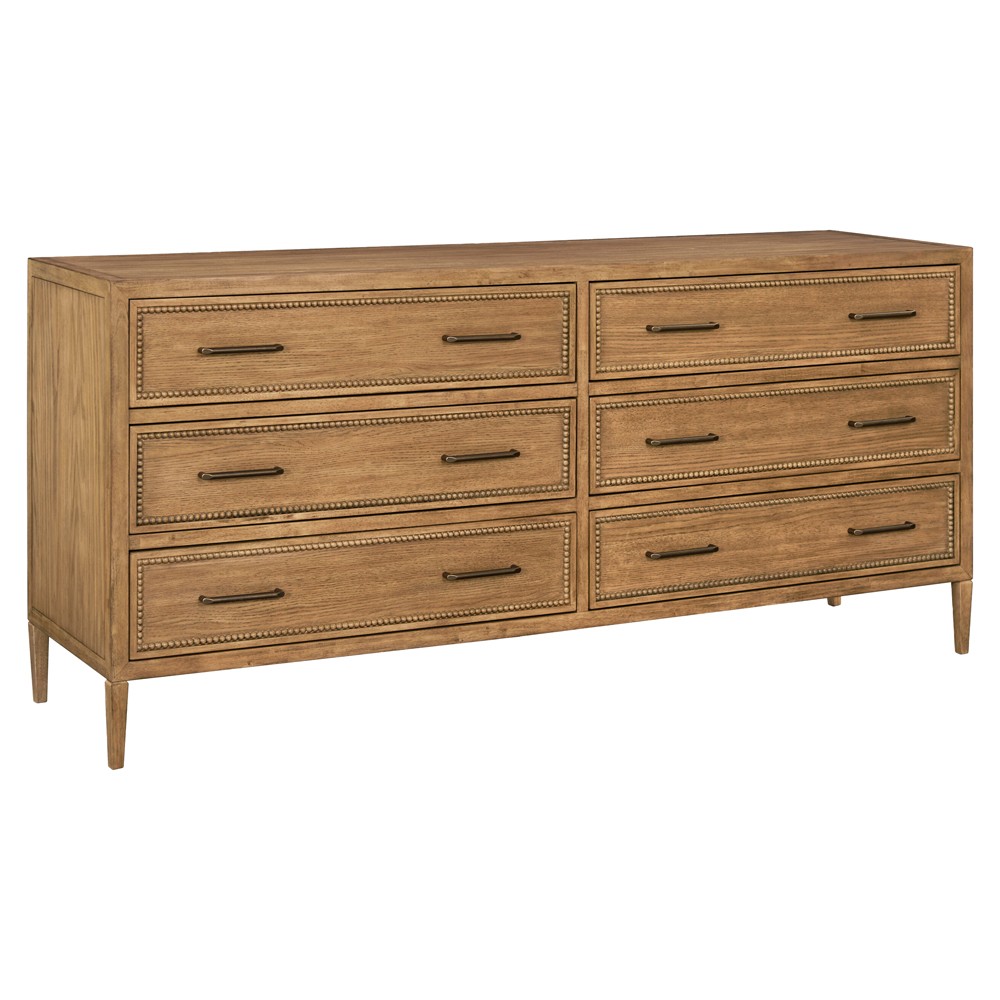 Anjana Coastal Beach Brown Oak Double Dresser|