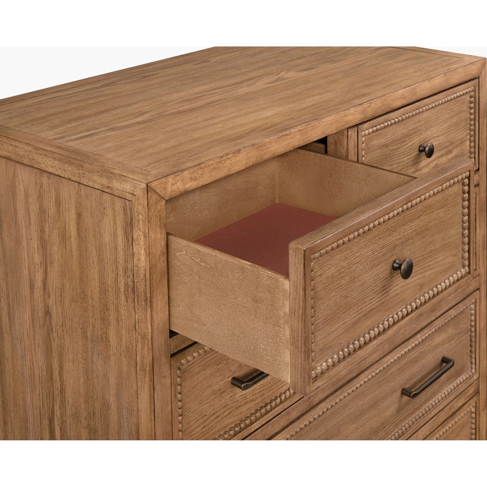 Anjana Coastal Beach Brown Oak Dresser|