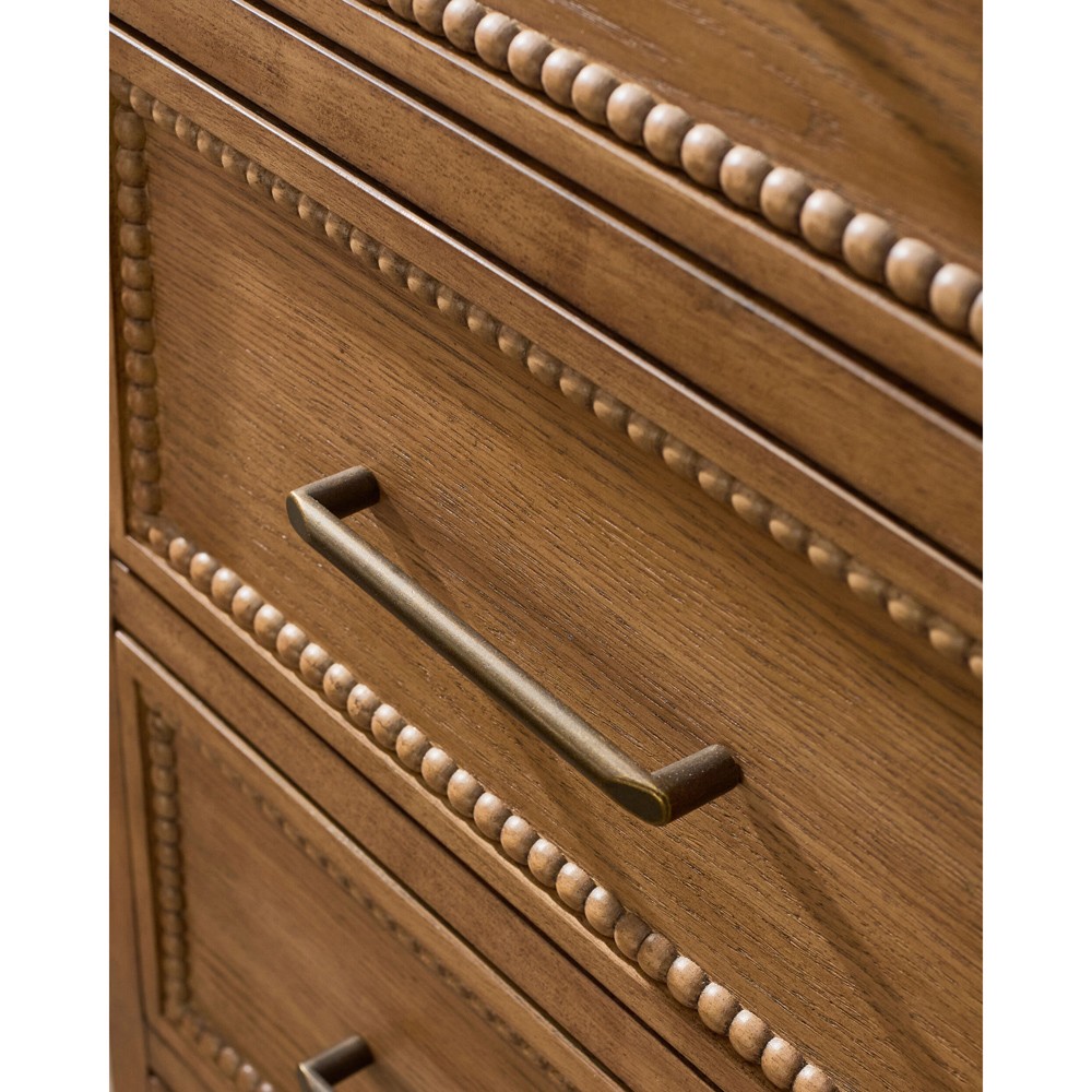 Anjana Updated Traditional Brown Oak Dresser|
