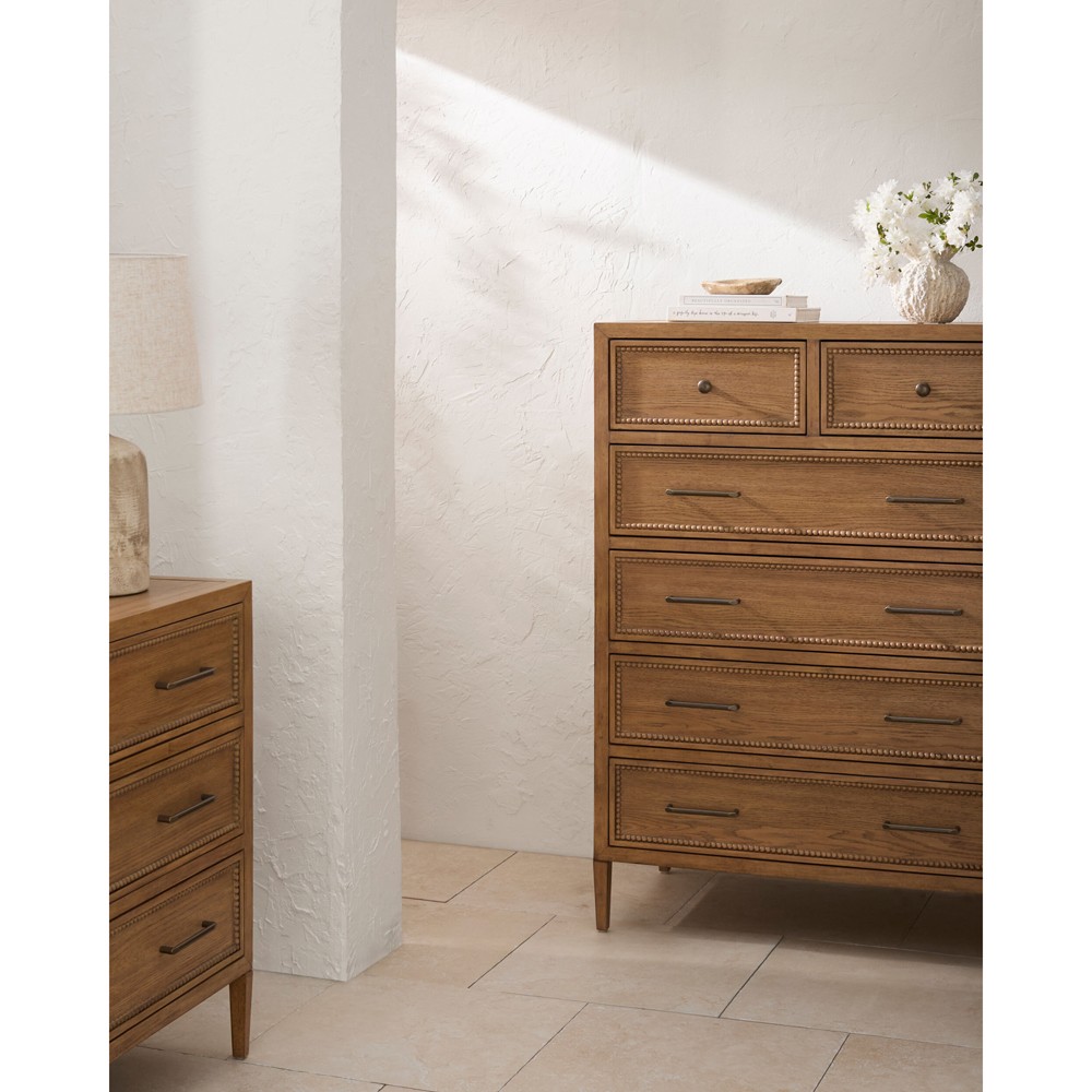 Anjana Updated Traditional Brown Oak Dresser|