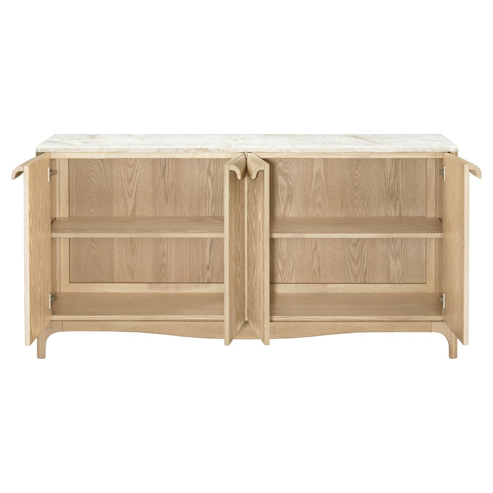 Vintage NORAs frame side 400とretoroism Nora Modern Classic Cream Marble Brown Oak Sideboard Standard (50