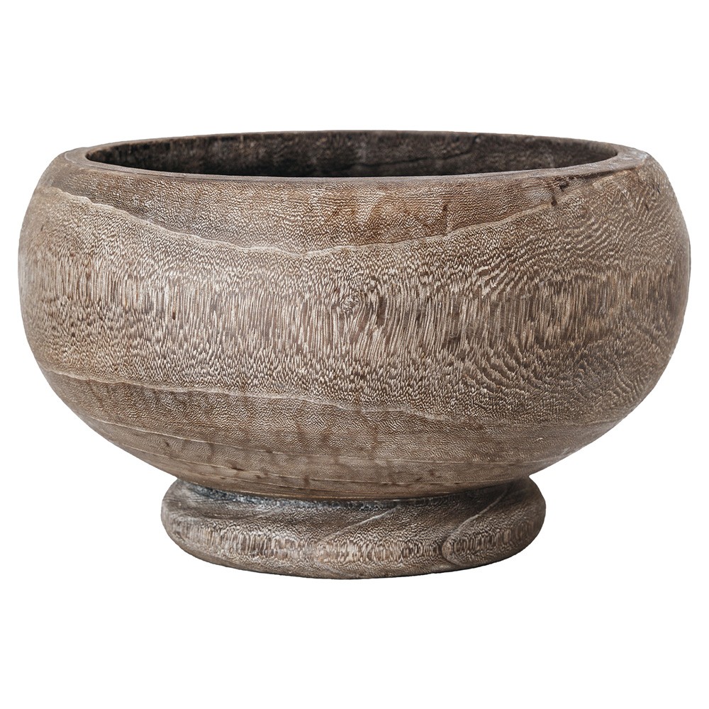 Wrenlee French Country Distressed Brown Wood Outdoor Planter|