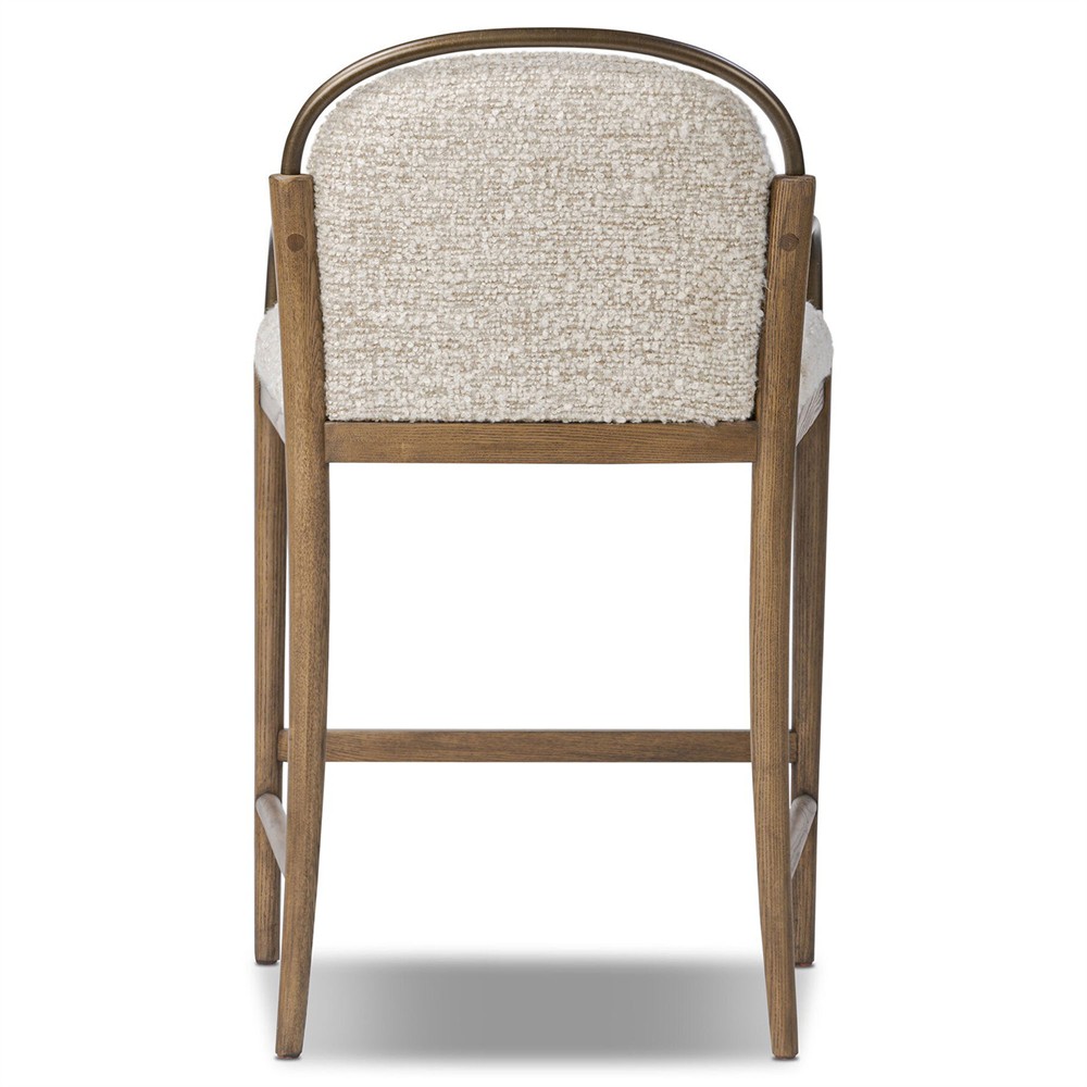 Demi Ivan Stone Boucle Counter Stool|
