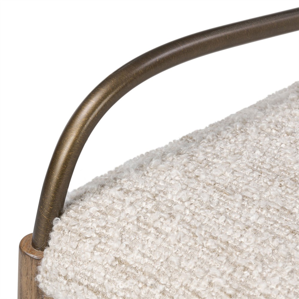 Demi Ivan Stone Boucle Counter Stool|