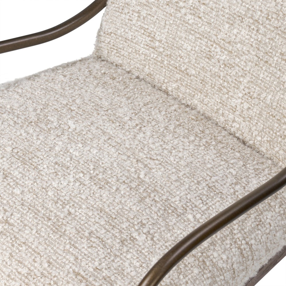 Demi Ivan Stone Boucle Counter Stool|