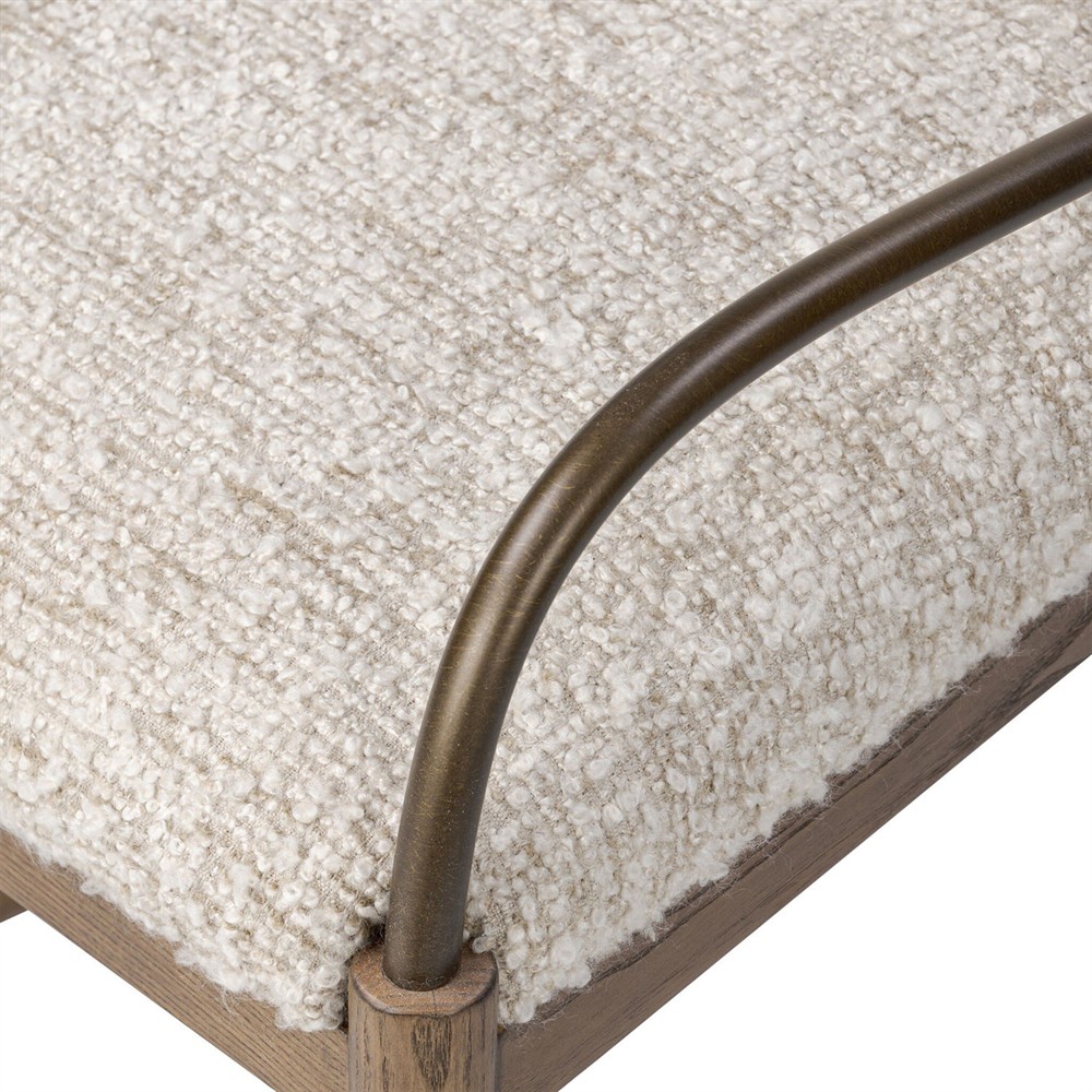 Demi Ivan Stone Boucle Counter Stool|