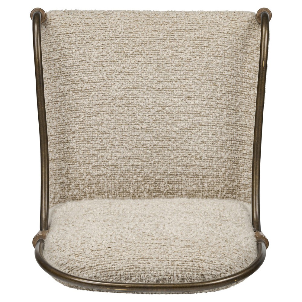 Demi Ivan Stone Brushed Brass Desk Chair | Kathy Kuo Home