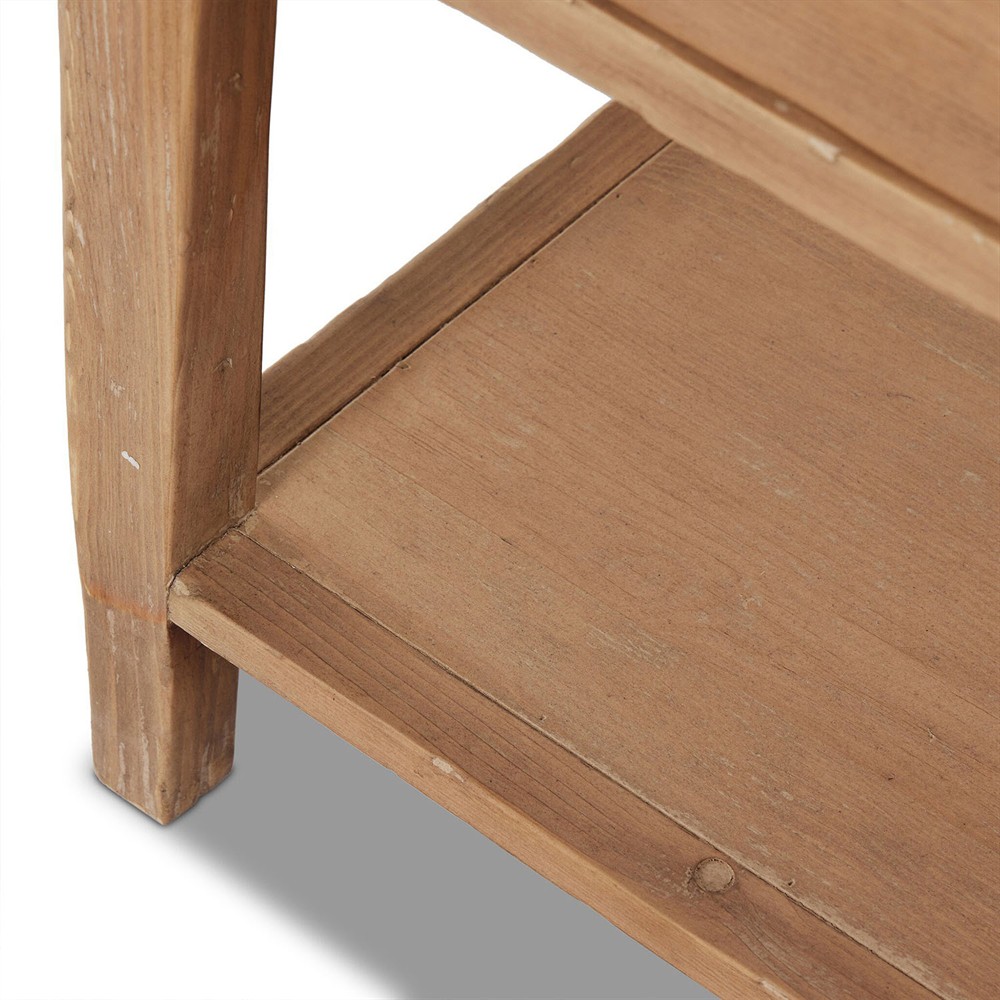 Brook Updated Traditional Aged Light Pine Wood Wide Cabinet|