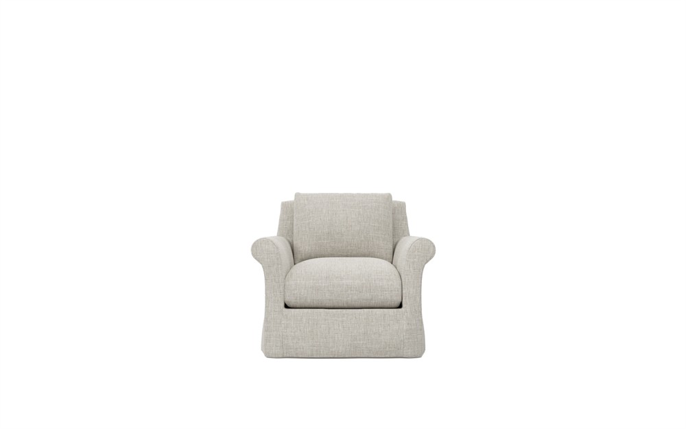 Ameerah Fog Textured Weave Slipcovered Chair|