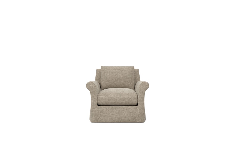 Ameerah Sand Textured Weave Slipcovered Chair|