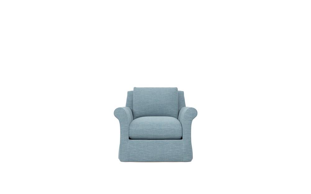 Ameerah Eggshell Blue Performance Slipcovered Chair|