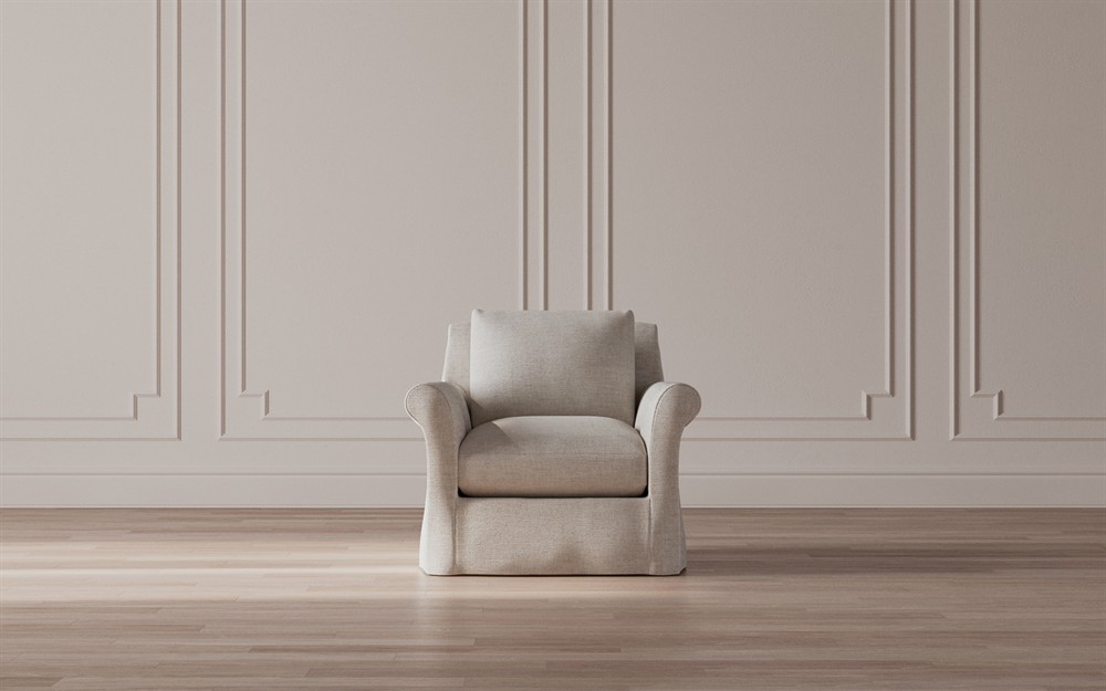 Ameerah Eggshell Blue Performance Slipcovered Chair|