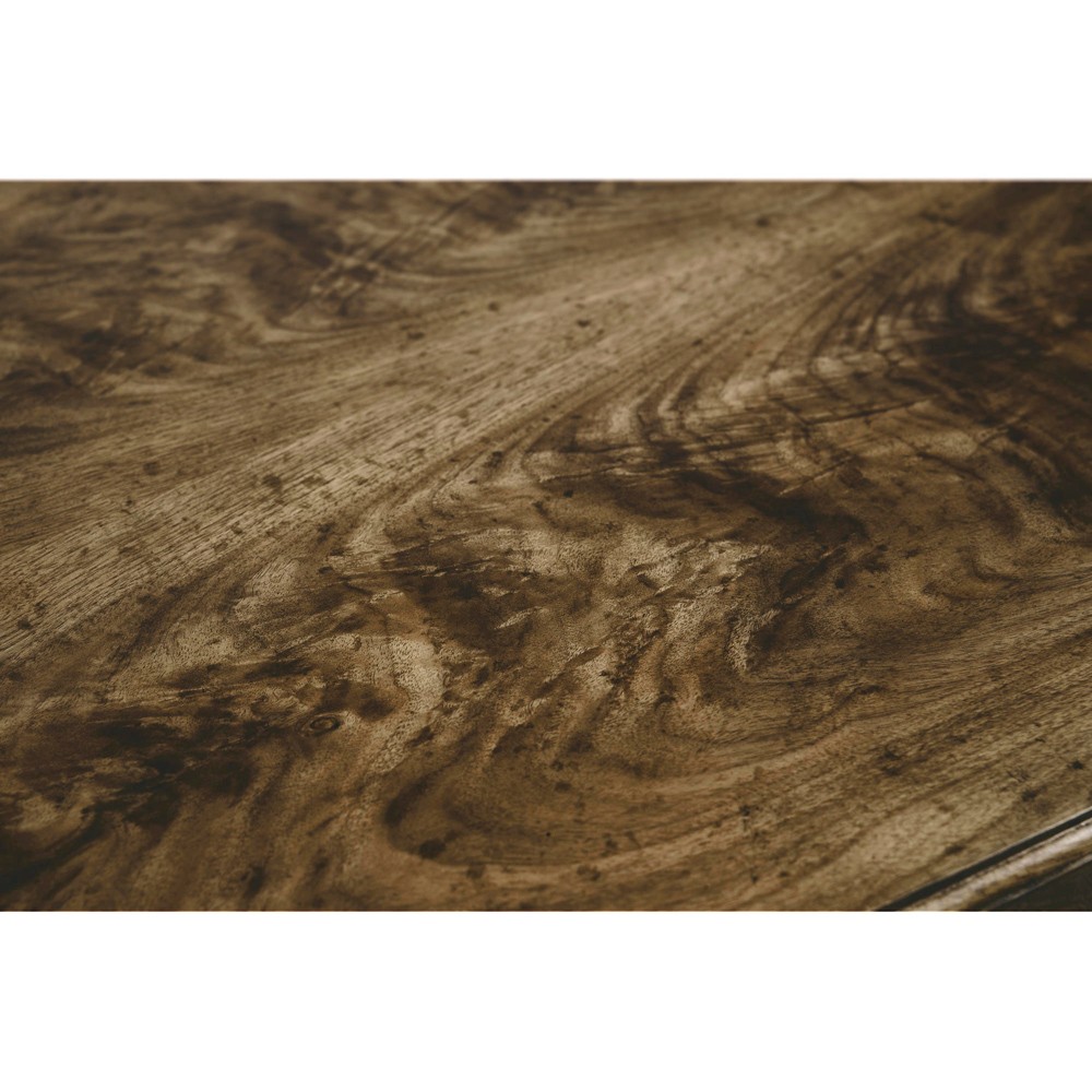 Whitaker Modern Classic Brown Walnut Champagne Steel Dresser|