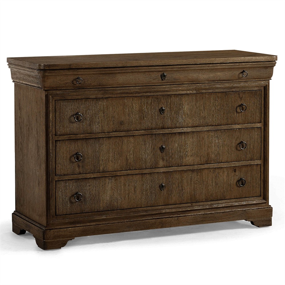 Delphina French Country Brown Oak Wood Dresser|