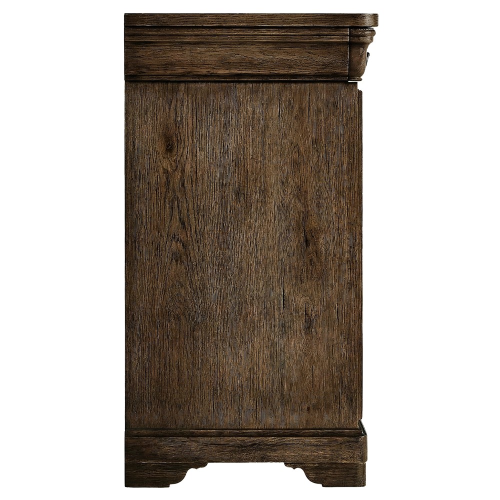 Delphina French Country Brown Oak Wood Dresser|