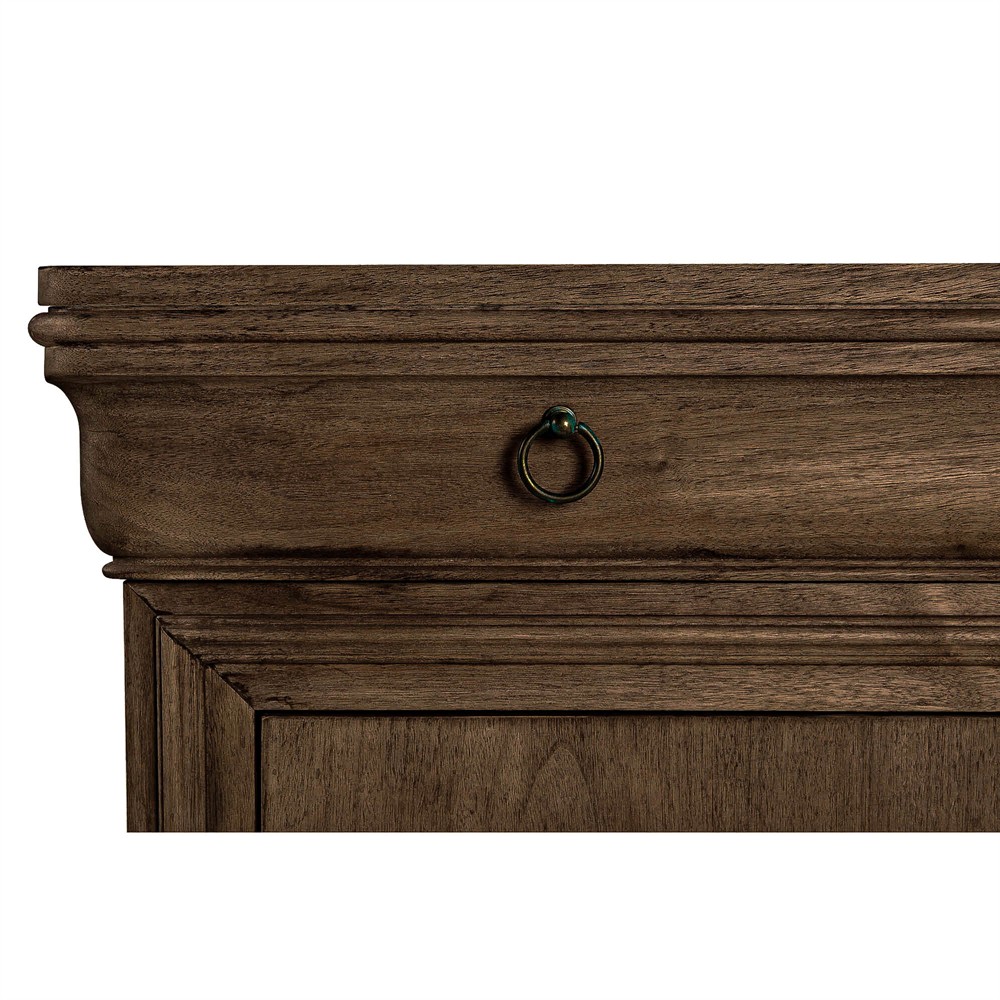 Delphina French Country Brown Oak Wood Dresser|