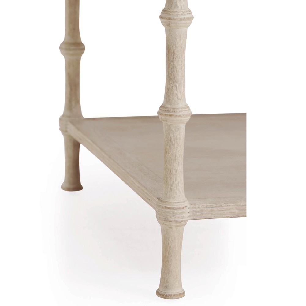 Mateo Modern Classic Beige Acacia Wood Bamboo Rectangular Coffee Table|