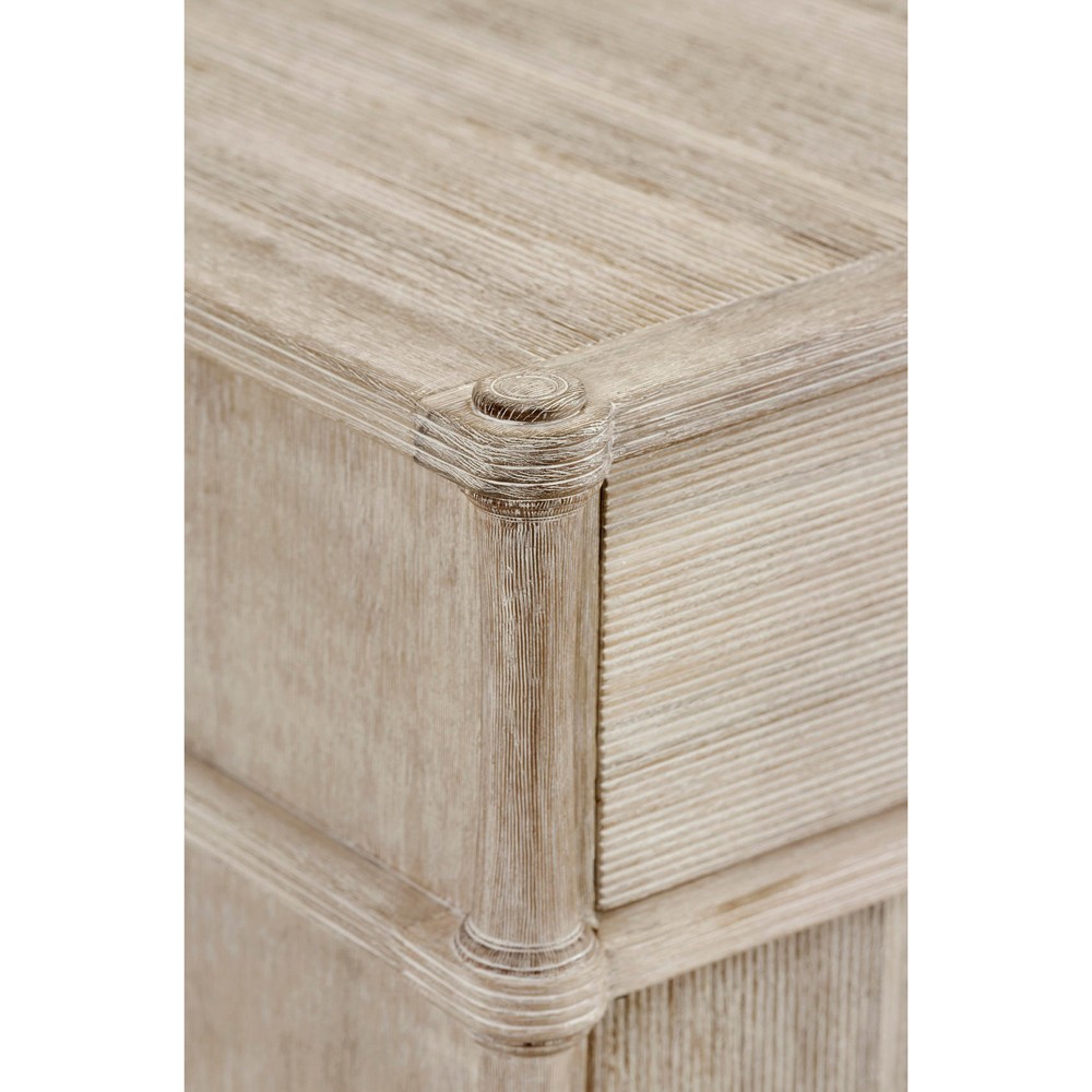 Mateo Modern Classic Beige Acacia Wood Bamboo Buffet|