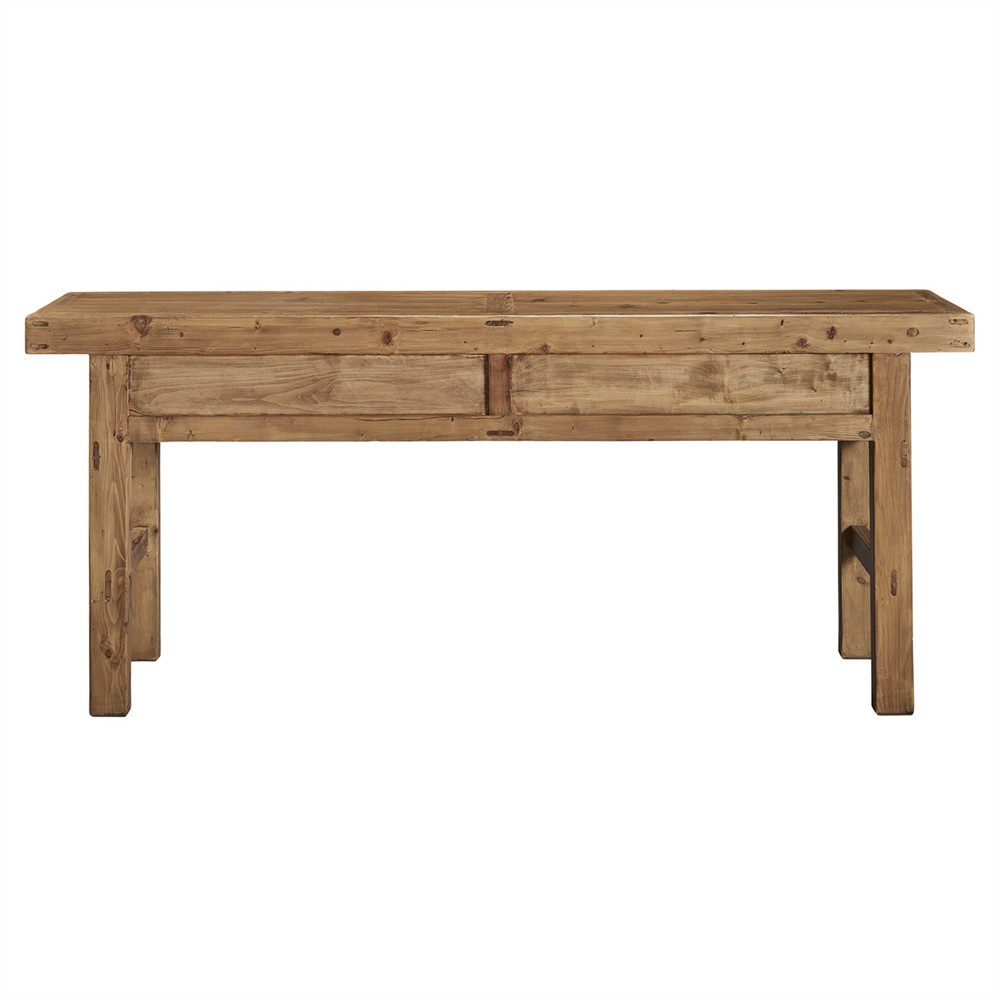 Reynold Rustic Lodge Brown Reclaimed Wood Rectangular Console Table ...