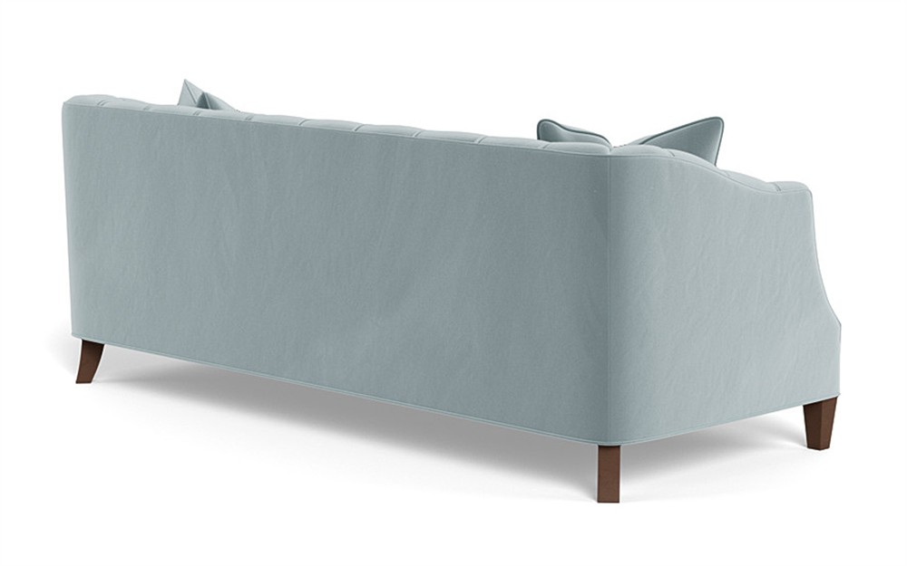 Willa Saltwater Blue Performance Velvet Sofa - 86"|