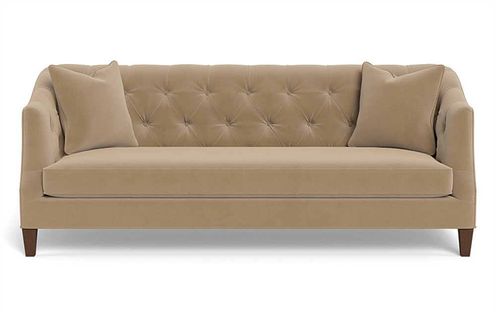 Willa Sand Dune Performance Velvet Sofa - 86"|
