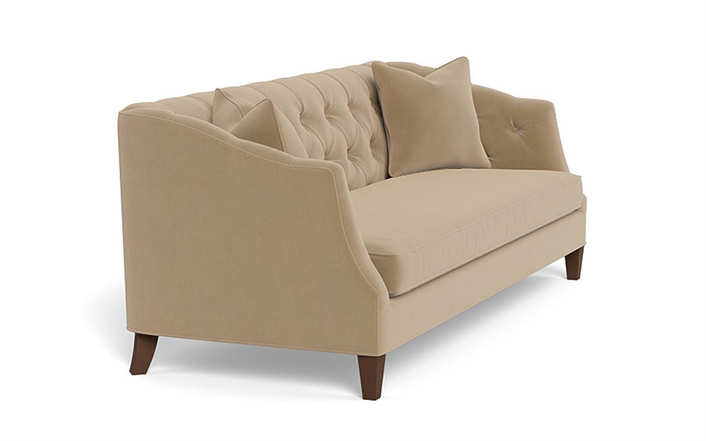 Willa Sand Dune Performance Velvet Sofa - 86"|