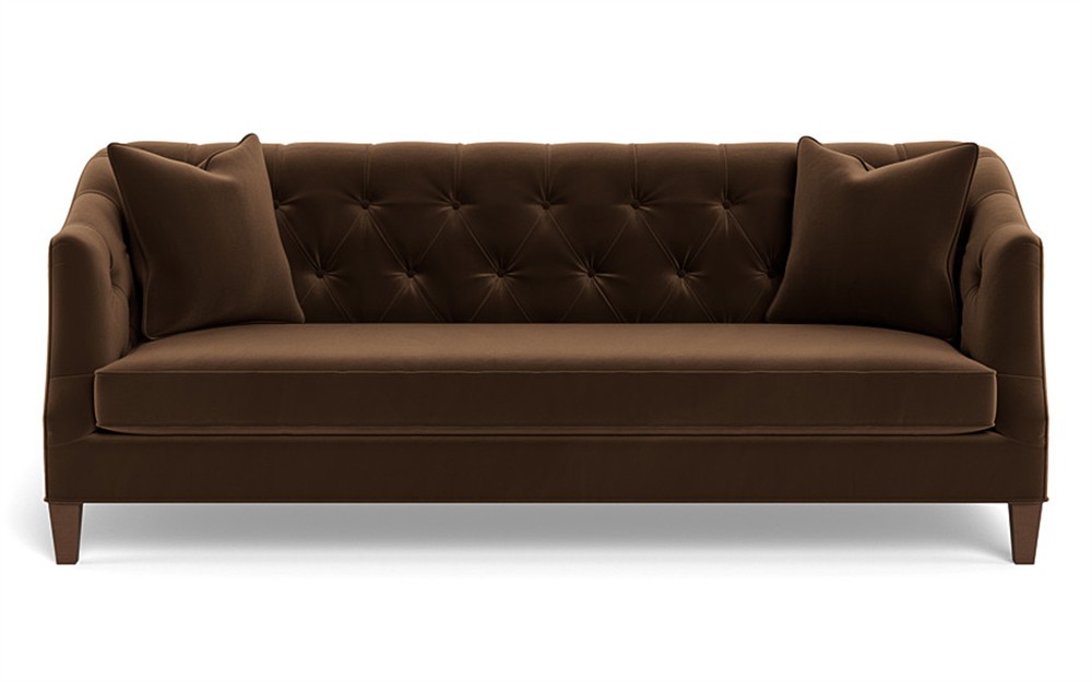 Willa Molasses Performance Velvet Sofa - 86&quot;|