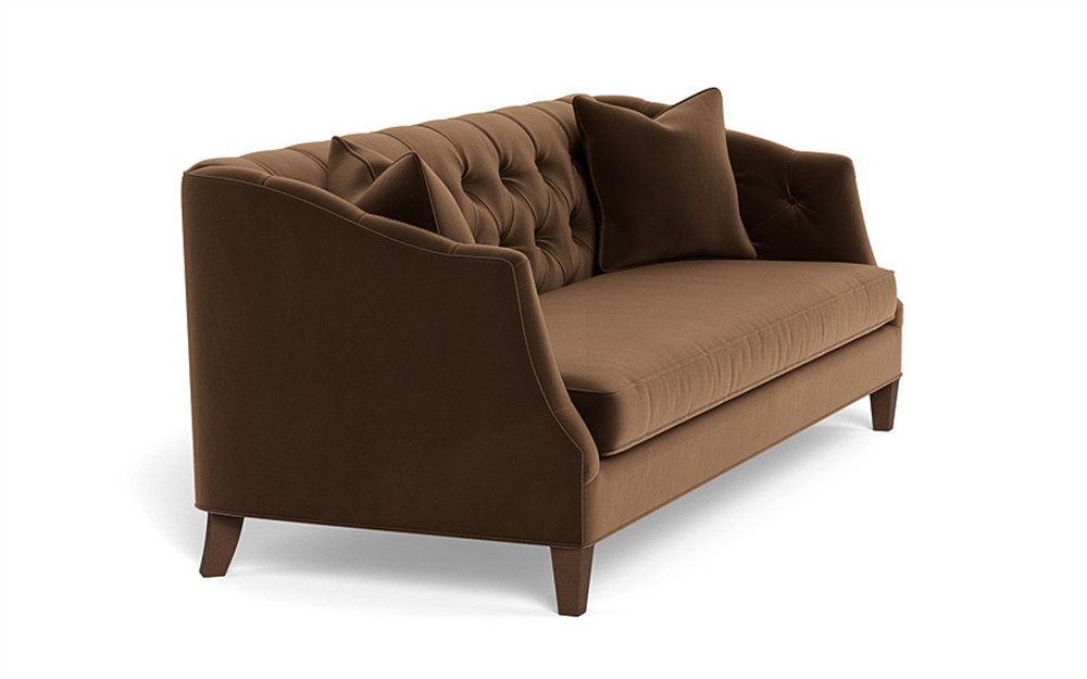 Willa Molasses Performance Velvet Sofa - 86&quot;|
