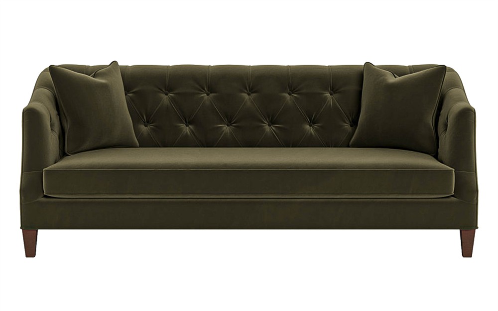 Willa Boxwood Green Performance Velvet Sofa - 86"|