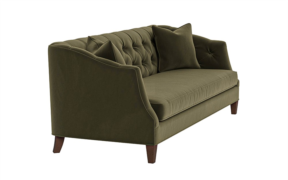Willa Boxwood Green Performance Velvet Sofa - 86"|
