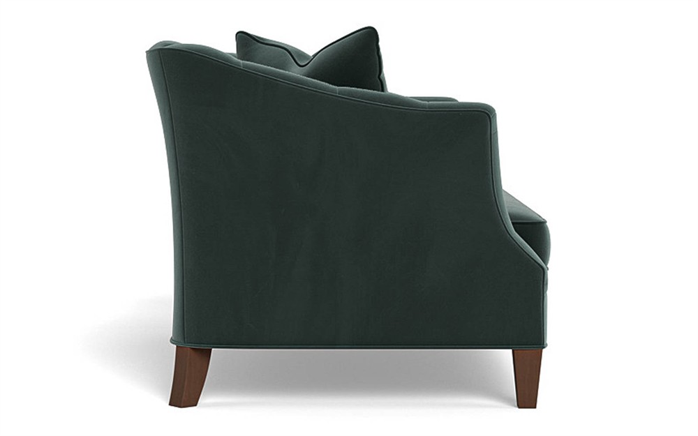 Willa Lagoon Performance Velvet Settee - 61&quot;|