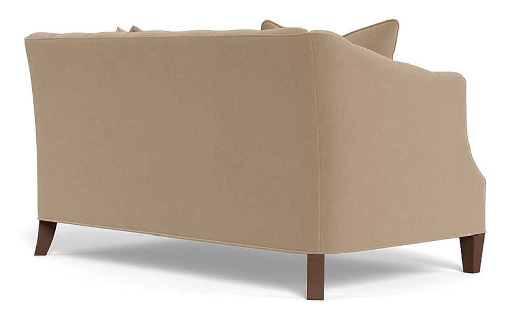 Willa Sand Dune Performance Velvet Settee - 61"|