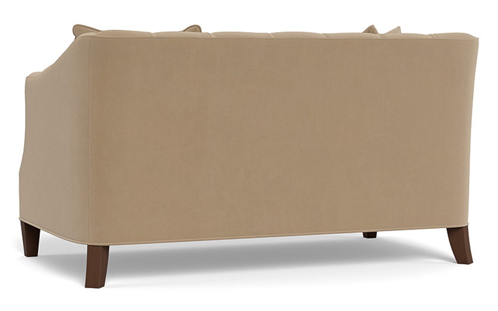 Willa Sand Dune Performance Velvet Settee - 61"|