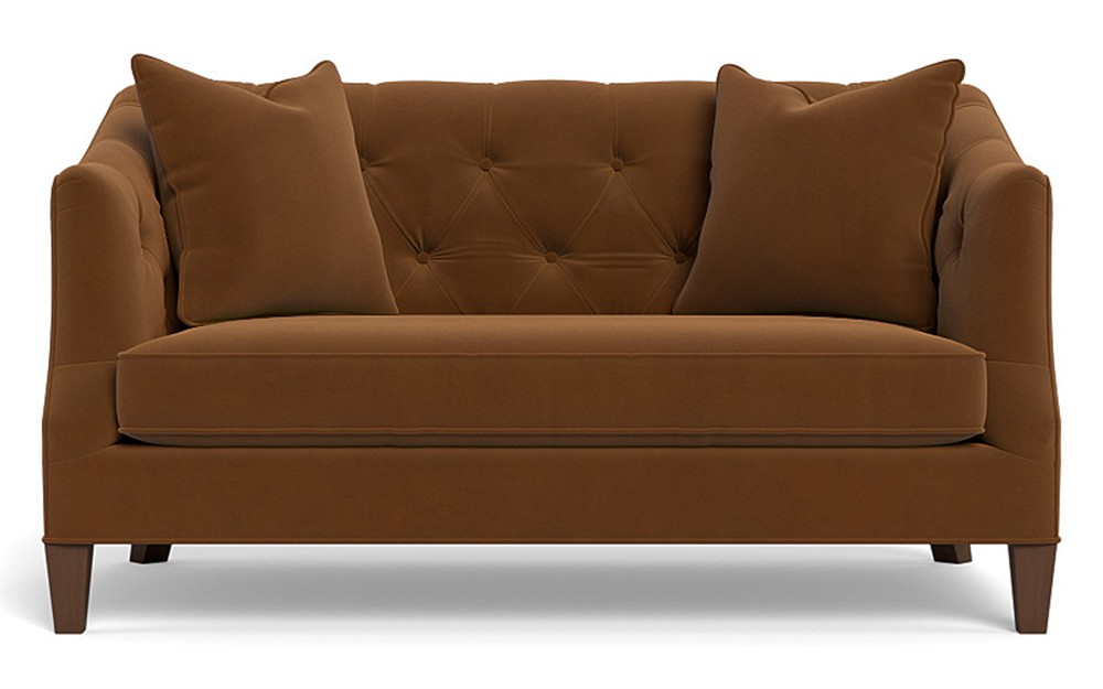 Willa Spice Performance Velvet Settee - 61&quot;|