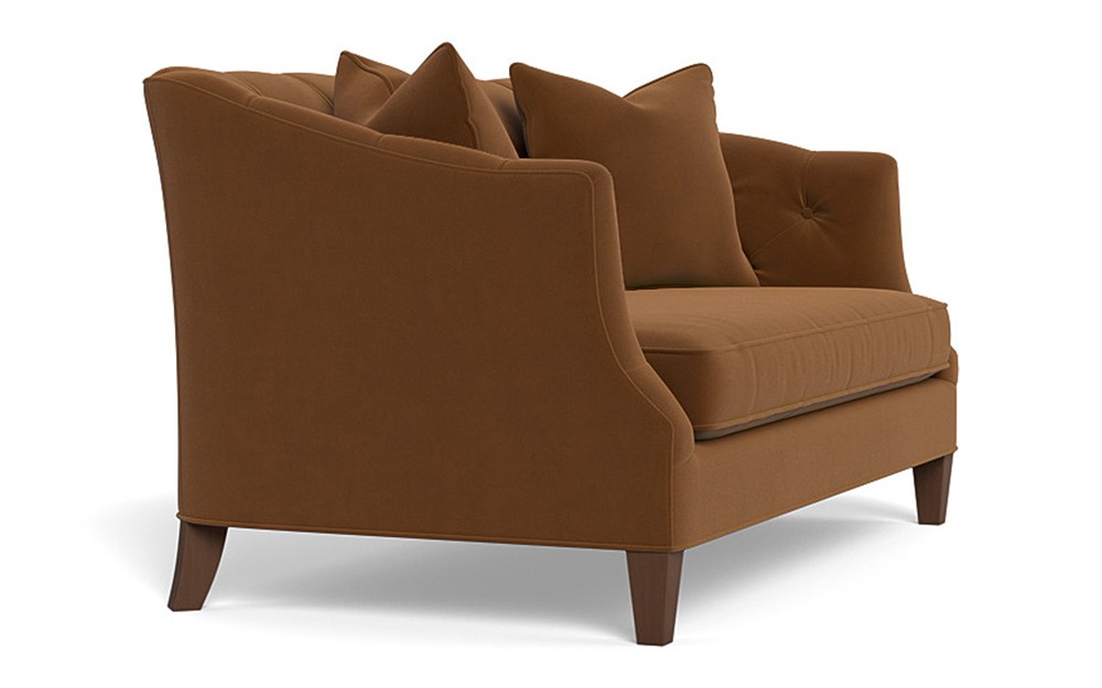 Willa Spice Performance Velvet Settee - 61&quot;|