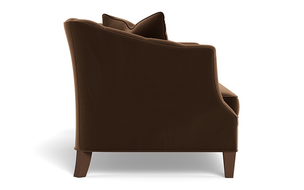 Willa Molasses Performance Velvet Settee - 61&quot;|