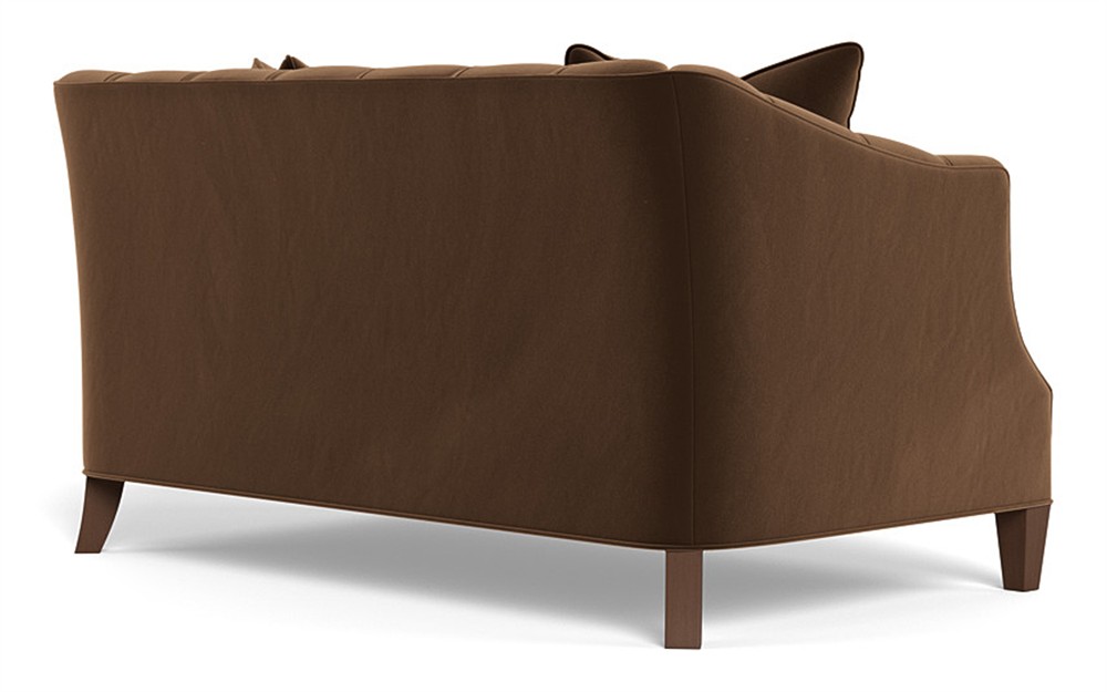 Willa Molasses Performance Velvet Settee - 61&quot;|