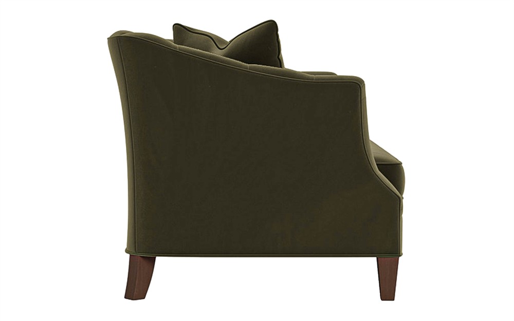 Willa Boxwood Green Performance Velvet Settee - 61"|