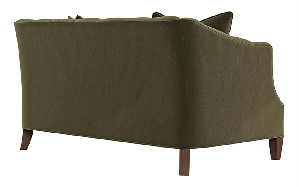 Willa Boxwood Green Performance Velvet Settee - 61"|