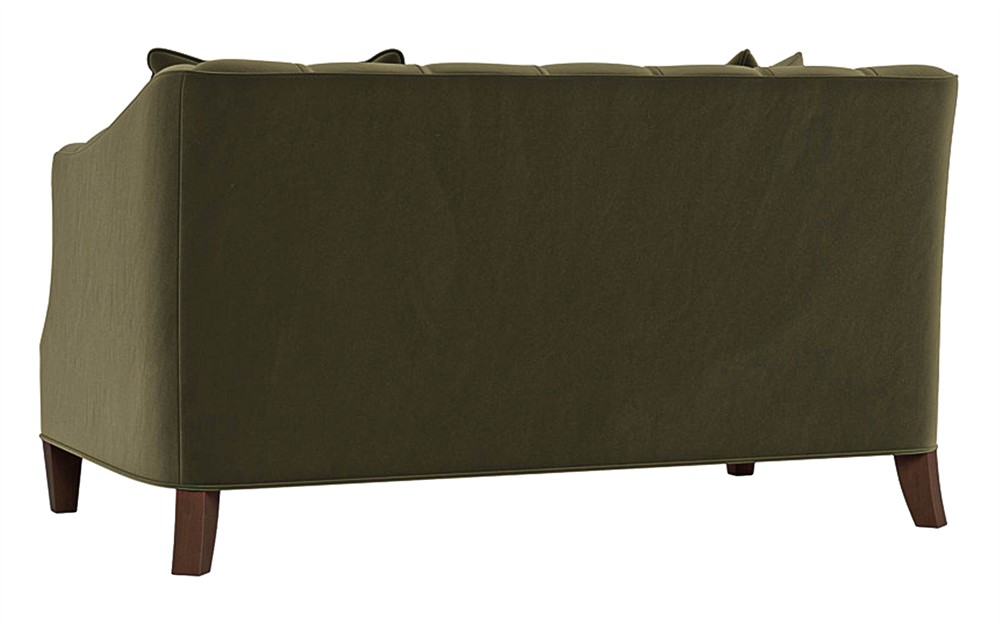Willa Boxwood Green Performance Velvet Settee - 61"|
