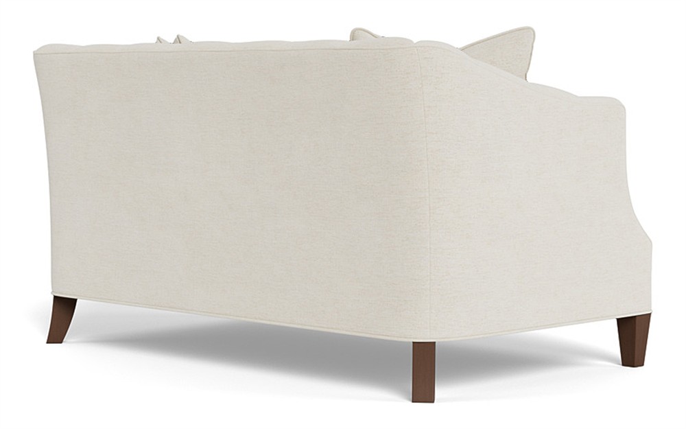 Willa Heathered Ivory Crypton Performance Flecked Chenille Settee - 61"|