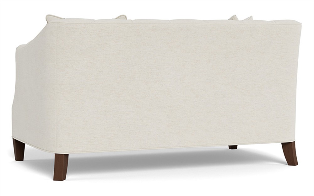 Willa Heathered Ivory Crypton Performance Flecked Chenille Settee - 61"|