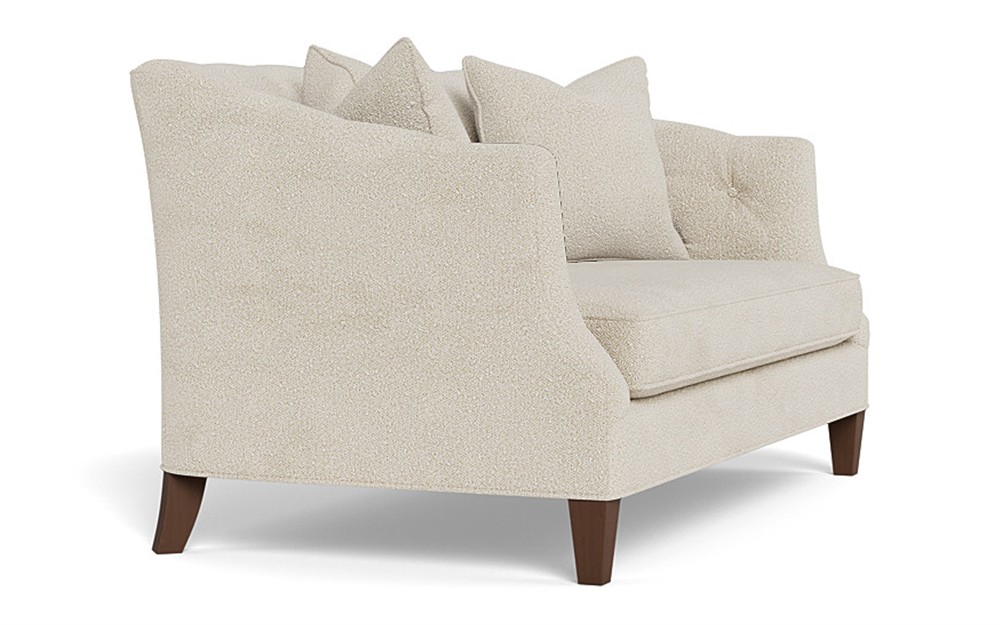 Willa Sugar Cookie Performance Boucle Weave Settee - 61&quot;|
