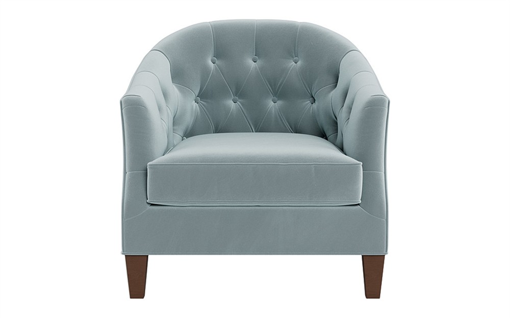 Willa Saltwater Blue Performance Velvet Chair|