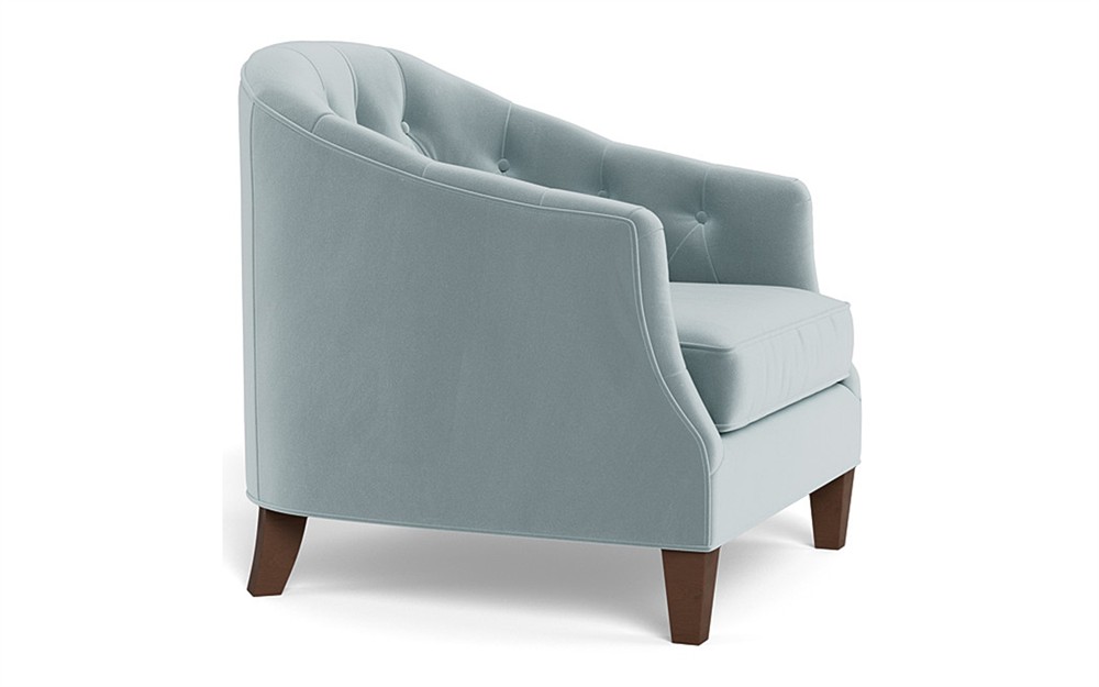 Willa Saltwater Blue Performance Velvet Chair|