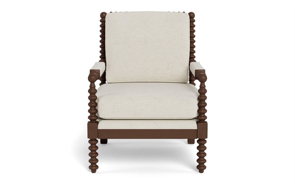 Nottingham Heathered Ivory Crypton Performance Flecked Chenille Chair|