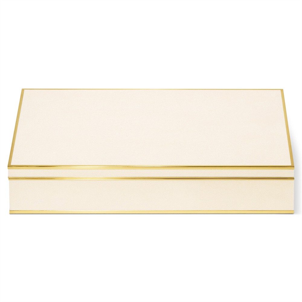 AERIN Luxe Modern Classic Cream Shagreen Mahjong Set|