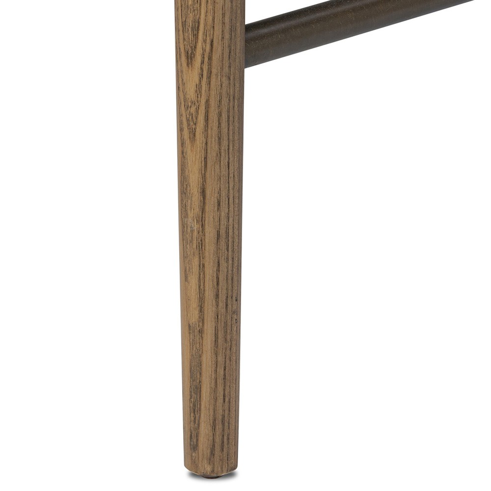 Demi Taupe Shearling Accent Stool|